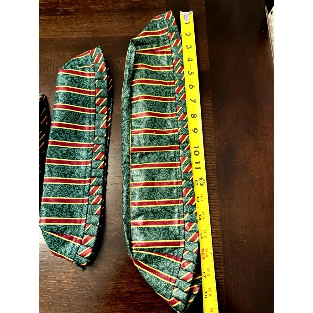 Longaberger Basket Liners Set of 4 –Holly Berry Stripe Christmas Holiday Retired